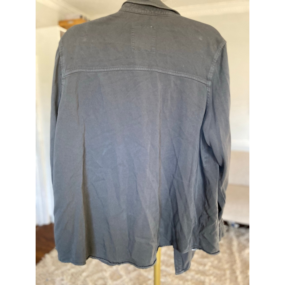 Mossimo Charcoal Button Up Shirt Shacket Soft Purple Gray Oversized Xxl - Picture 3 of 5